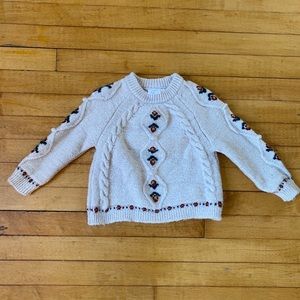 Zara girls cable knit sweater